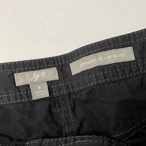 J.JILL Women’s Genuine Fit at Waist Bermuda Shorts Black w/ drawstring sz 8 - Picture 4 of 12